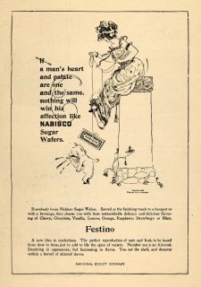 1903 Ad National Biscuit Sugar Wafers Cherry Lemon Mint   ORIGINAL