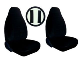 Black Quilted Velour Encore Truck High Back Seat Covers Accessories