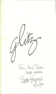 Glitz by Elmore Leonard Signed First Edition