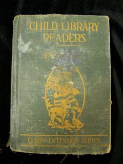 Vintage Book Child Library Readers Elson Extension 1924