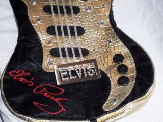 ashley elvis presley guitar black gold purse