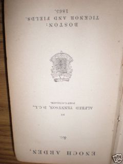 Enoch Arden by Alfred Tennyson HB 1865