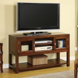 Solid Wood Bindy Oak Finish Entertainment Console TV Stand