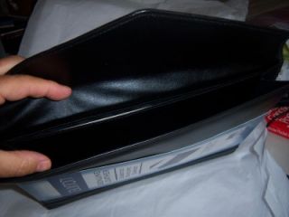 buxton portfolio envelope black genuine leather