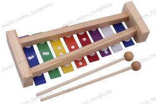 Wood frame Glockenspiel Xylophone 8 Notes musical instrument toy