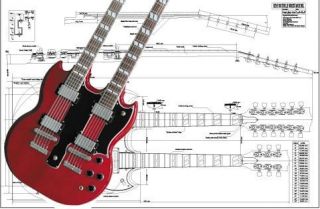 Gibson Eds® Double Neck Electric Guitar Plan