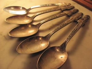 Vintage 1934 Dionne Quintuplets Spoons Set Silverplate
