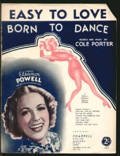 Born to Dance 1936 Easy to Love Eleanor Powell Movie Vintage Sheet