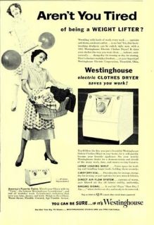 1953 Westinghouse Electric Clothes Dryer Vintage Ad