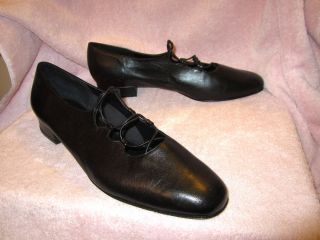 New Van Eli VANELI Black Soft Italian Leather Ballet Flats Shoes 12