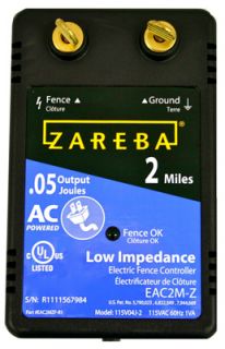 Zareba EAC2M Z AC Powered 2 Mile Low Impedance Electric Fence Charger