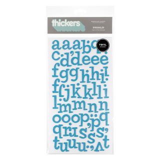 American Crafts Thickers Vinyl Alphabet Stickers   Sprinkles Blue at