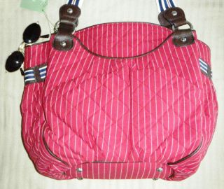 Vera Bradley lmtd ed red carry all tote in seaport stripe NWT