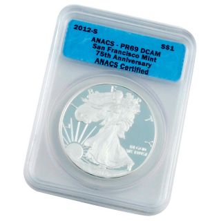 2012 Silver Eagle Walking Liberty Dollar Coin   PR69 ANACS