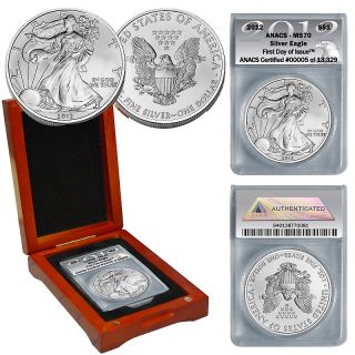 2012 Silver Eagle Walking Liberty Dollar LE Coin   MS70 ANACS