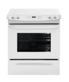  White Slide in 30 Self Cleaning Electric Range FFES3025LW