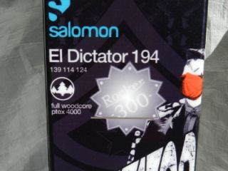 New SALOMON EL DICTATOR ROCKER SKIS 194 Rockered Volkl gotama Katana