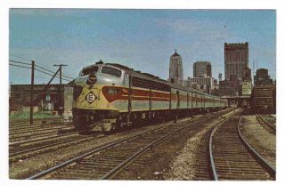 Erie Lackawanna Railroad Train Chicago IL Postcard