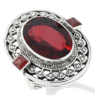  Rings Fashion Nicky Butler 10.4ct Red Quartz Triplet and Garnet Oval