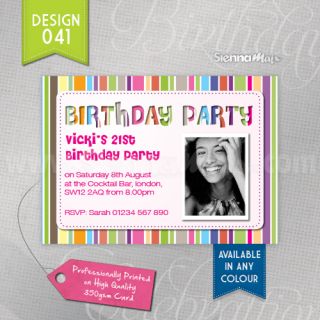  18th 21st 30th 40th 50th Birthday Party Invitations *FREE DRAFT