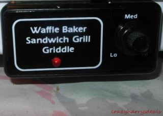  Munsey Griddle Waffle Iron Maker & Non Stick Grill Electric 4 waffle