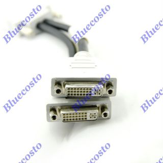  DMS 59 Male to Dual DVI I 24+5 Female Y Splitter Video Adapter Cable