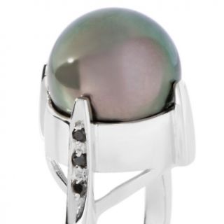 Designs by Turia 12 13mm Cultured Tahitian Pearl and Black Diamond