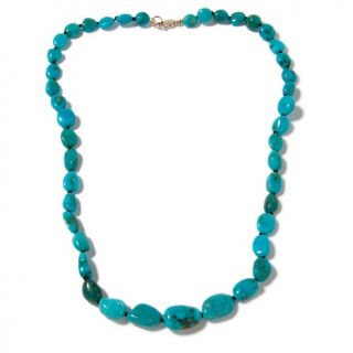 Heritage Gems Turtleback Turquoise Nugget 14K 17 Necklace