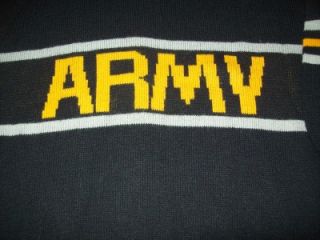 Vintage Play by Cliff Engle Army Football Sweater Blue Yellow Size
