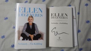 New Signed Ellen DeGeneres Seriously im Kidding 1 1 HC DJ Book TV Host