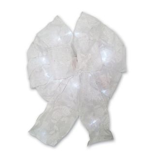 Winter Lane Battery Operated 15 LED Bow Light   Wedding Pearl