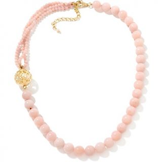 142 300 pink opal beaded vermeil 17 necklace note customer pick rating