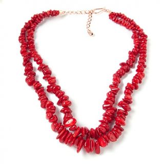 Mine Finds by Jay King Jay King Sea Bamboo Coral 2 Strand 18 Necklace