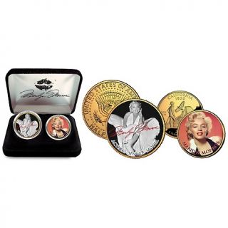 Marilyn Monroe 24K Gold Plated Colorized 2 Coin Set