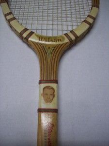 Vintage Wood Tennis Racquet Ellsworth Vines Autograph Model Wilson