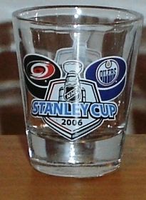Edmonton Oilers Carolina Hurricanes 2006 Stanley Cup Finals Shot Glass