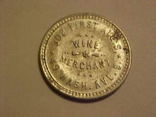 1886 James Ford Wine Merchant Minneapolis Minnesota Merchant Token