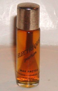 Vintage Max Factor Electrique Parfum Perfume 5 32 Oz