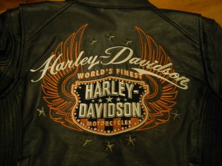  Harley Davidson Womens Size Large Leather Jacket