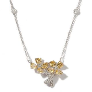 Jean Dousset Absolute Canary Floral Drop Necklace