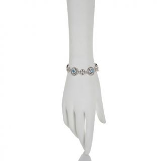 Victoria Wieck Gemstone Sterling Silver Filigree Line Bracelet