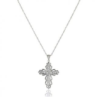 Jewelry Pendants Religious .41ct Absolute™ Scalloped Cross
