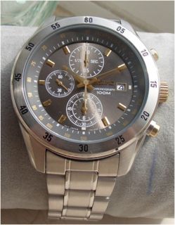 Seiko SNDC51P1 Mens Stainless Steel Chronograph Watch