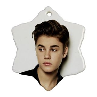 New Justin Bieber Photo Christmas Ornament