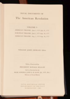 1964 86 9VOL Naval Documents of The American Revolution American