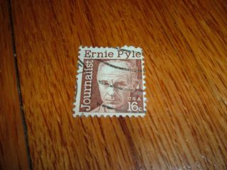 Ernie Pyle Journalist Journalism Reporter Old Used Vintage Postage