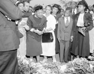 1955 4x5 Negative Emmett Louis Till Murdered Black Youths Funeral