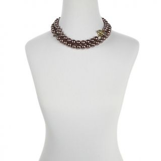 Heidi Daus Tasteful and Timeless Simulated Pearl 40 Toggle Necklace
