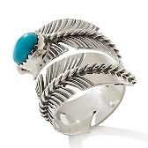 chaco canyon southwest turquoise bypass feather ring $ 41 93