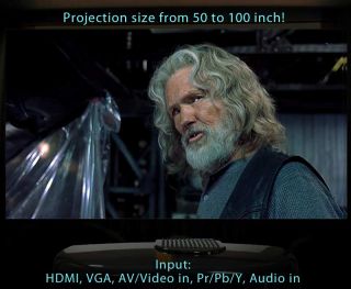WOW Medialy LCD D100 Home Theater Cinema Projector HD LED 1080p VGA